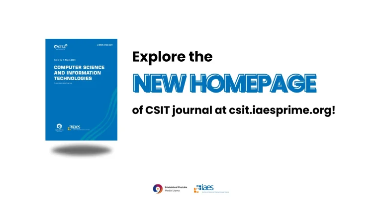 Read more about the article Kenali beranda online jurnal CSIT yang baru