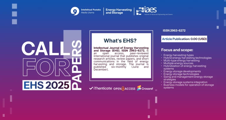 Read more about the article [CALL FOR PAPERS] ENERGY HARVESTING AND STORAGE 2025